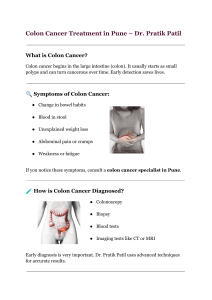 Colon Cancer Treatment in Pune - Dr. Pratik Patil