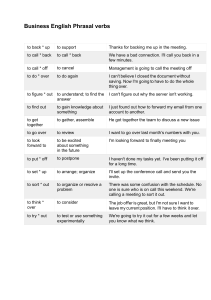 Business English Phrasal Verbs: Definitions & Examples