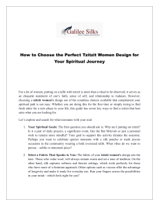 Choosing the Perfect Tzitzit Women Design: A Guide