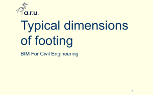 Footing Dimensions in Civil Engineering BIM