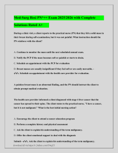 Med-Surg Hesi PN Exam 2025/2026: Questions & Solutions
