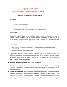 Análisis de la Práctica Educativa: Estudio de Caso de Claudia