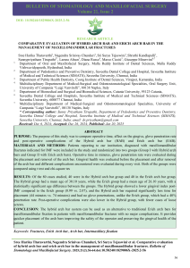 Hybrid vs. Erich Arch Bars for Maxillomandibular Fracture Fixation
