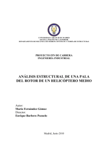 Análisis Estructural Pala Rotor Helicóptero: Proyecto Fin Carrera