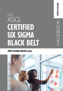 ASQ Certified Six Sigma Black Belt Handbook, 4th Edition