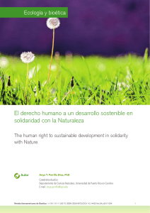Desarrollo Sostenible y Derechos Humanos: Ecología y Bioética