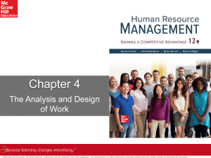 Work Analysis & Design: HRM Presentation
