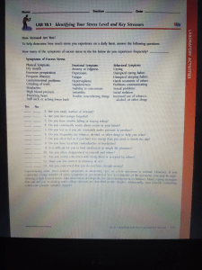 Stress Level Self-Assessment: Identify Symptoms & Stressors