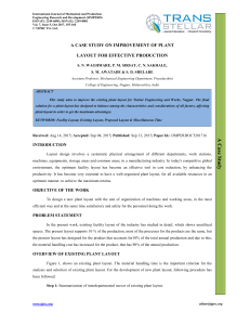 Plant Layout Improvement: A Case Study in Production Engineering