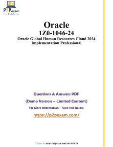 Oracle 1Z0-1046-24 Exam Questions & Answers (Demo)