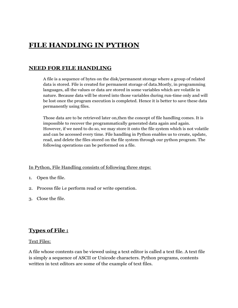 Python File Handling: Tutorial & Examples