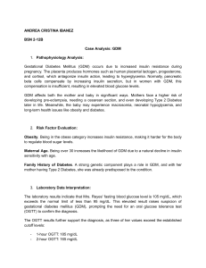 GDM Case Analysis: Pathophysiology, Risks, & Management