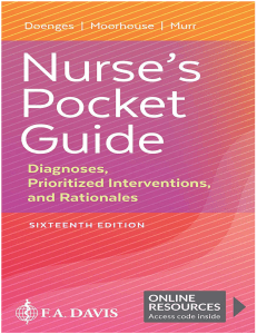 Nurse's Pocket Guide: Diagnoses, Interventions, Rationales