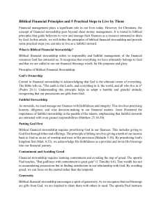 Biblical Financial Stewardship: Principles & Steps
