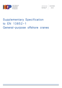 Offshore Crane Specification: EN 13852-1 Supplement