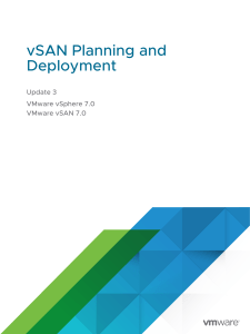 vSAN 7.0 Planning and Deployment Guide