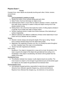 Physics Exam 1: Forces Study Guide