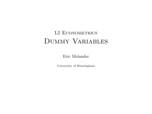 Dummy Variables in Econometrics: A Comprehensive Guide