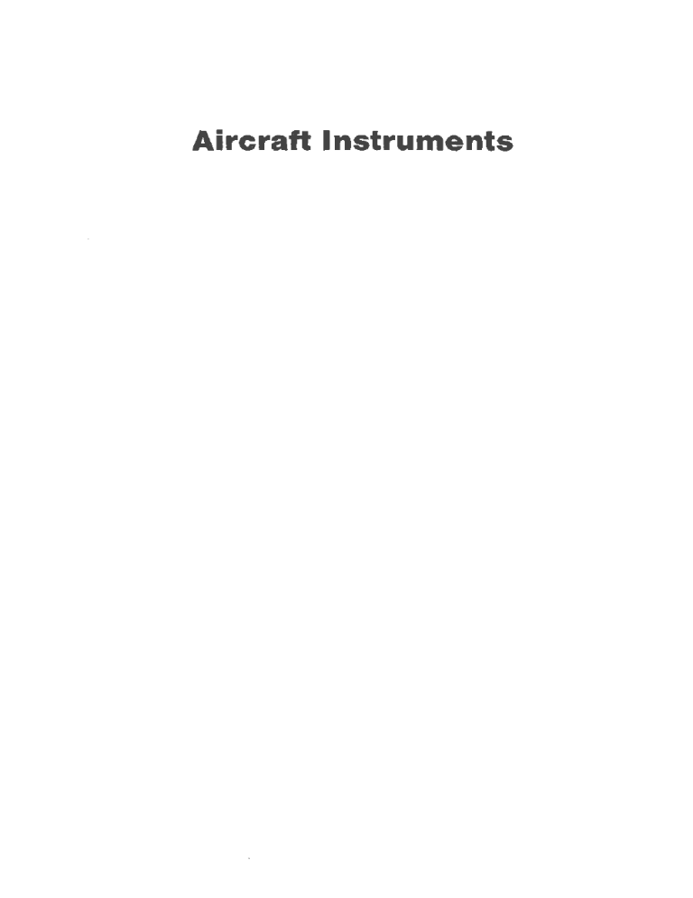 Aircraft Instruments: Principles & Applications Textbook