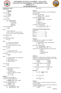 Fluid Mechanics Module: Properties & Problems