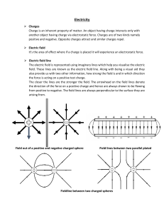 Electricity: Charges, Fields, Circuits - Study Guide