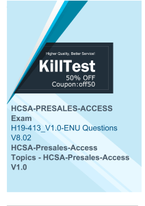 HCSA-Presales-Access Exam Questions V8.02
