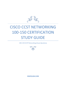 Cisco CCST Networking 100-150 Certification Study Guide