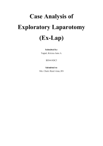 Exploratory Laparotomy Case Analysis: Gastric Ulcer Disease