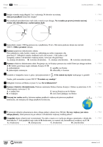 Test z fizyki: Ruch po okręgu, Grawitacja, Satelity