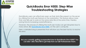 QuickBooks Error H505: Troubleshooting Guide