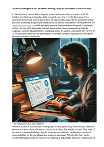 AI in Academic Writing: Ethics & Alternatives
