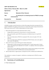 3GPP PRACH Coverage Enhancements: Technical Specification