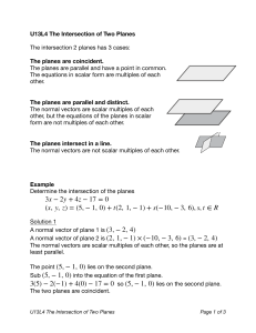 Intersection of Two Planes: Geometry Lesson