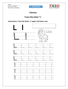 Nursery Literacy & Math Worksheet: Letter L, Counting, Cultures