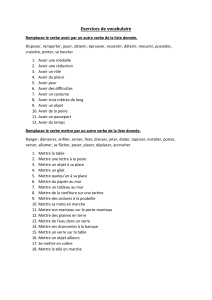 Vocabulaire fran&ccedil;ais : Exercices de substitution de verbes