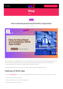 How to Download and Install the Wic11 App Easily?