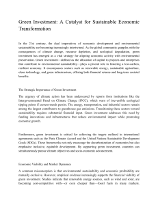 Green Investment: Sustainable Economic Transformation