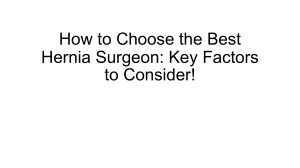 How to Choose the Best Hernia Surgeon: Key Factors