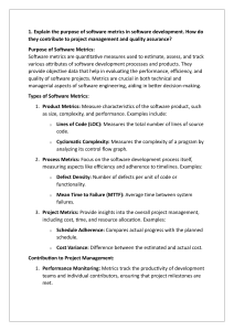 Software Metrics: Project Management & Quality Assurance