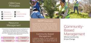 Community-Based Management: Principles & Applications