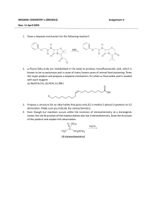 Organic Chemistry Assignment: Mechanisms & Stereochemistry