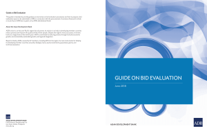 Bid Evaluation Guide - Asian Development Bank (ADB)