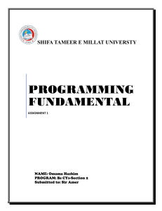 Programming Fundamentals Assignment - C++ Code Examples