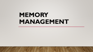 Memory Management: Demand Paging, I/O, and Deadlocks