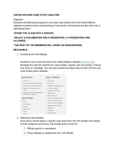 UN Case Study Analysis Guide for Students