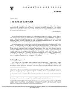 Swatch Case Study: The Birth of a Revolution