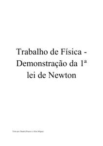 Primeira Lei de Newton: Relatório de Laboratório de Física
