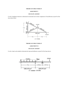 Theory of Structures Assignment: Deflection Analysis