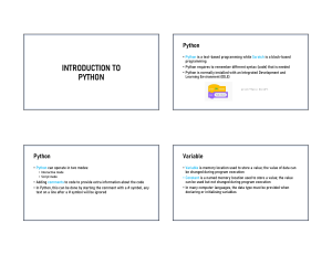 Introduction to Python Programming: Basics & Data Types