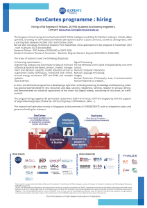 Programme DesCartes : Recrutement de 50 Chercheurs, 26 Doctorants, 20 Ing&eacute;nieurs